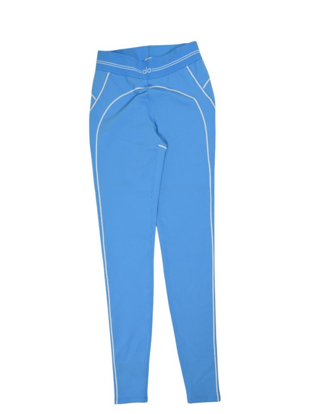 ALO Yoga Airbrush High-Waist Heart Throb Legging in Azure Blue White